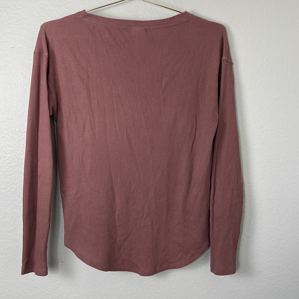 PINK Victoria's Secret Purple Long Sleeve Waffle Thermal Top - Picture 6 of 6